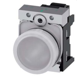 Siemens Leuchtmelder 22mm rund weiss Linse glatt...