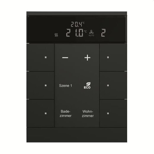 Busch-Jaeger Raumtemperaturregler SBS/U6.0.11-885 HVAC-Slave 6fach, schwarz matt