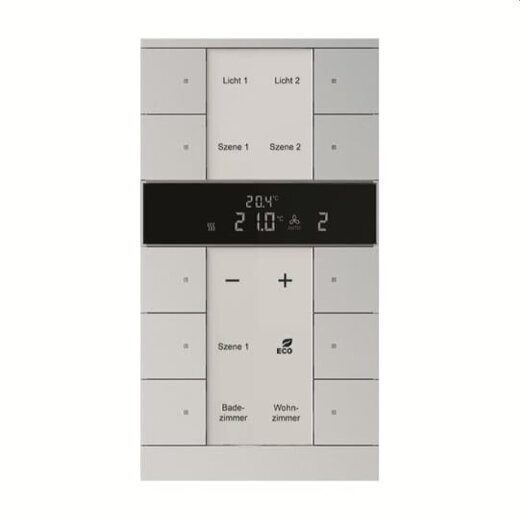 Busch-Jaeger Raumtemperaturregler SBS/U10.0.11-83 HVAC-Slave 10fach, aluminiumsilber