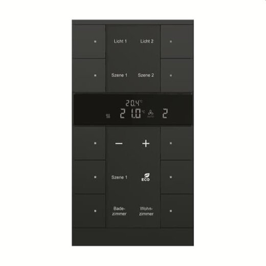 Busch-Jaeger Raumtemperaturregler SBR/U10.0.11-885 HVAC 10fach, schwarz matt