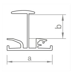 Novotegra Einlegeschiene Einlegesystem 35mm Rahmenhöhe 5,40m Alu blank