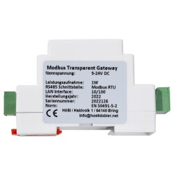 Modbus Gateway RS485 - ETH inkl. Steckernetzteil für...