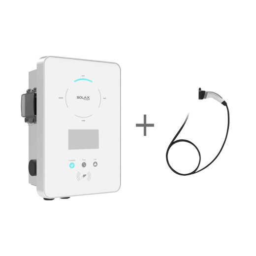 SolaX Wallbox X3-EVC-22KW-PLC Commercial Line LCD Display & Kabel