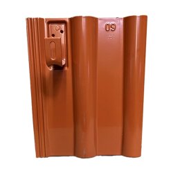 Otto Lehmann Dachhaken auf Metalldachplatte ziegelrot...