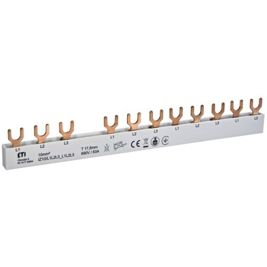 ETI Phasenschiene 10mm2 63A IZ10/L1L2L3_L1L2L3