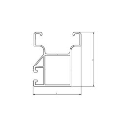 Novotegra Modultragprofil C-N-Schiene 60 5,90m mit Kabel-...