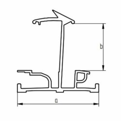 Novotegra Einlegeschiene Einlegesystem evo für Fassade 30mm Rahmenhöhe 5,40m schwarz