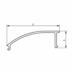Novotegra Deckel für Einlegeschiene evo 35 2,00m schwarz