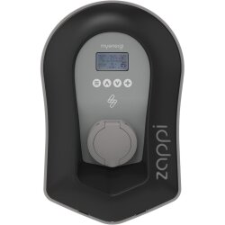 myenergi Zappi Wallbox 11/22kW ZAPPI-2H22UB-T schwarz Typ 2 Anschlussdose